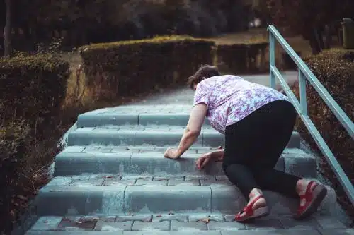 A woman slips and falls at a rental property.